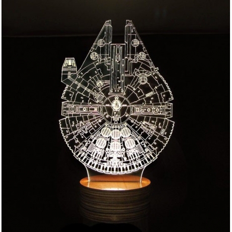 3D Optical Illusion Spaceship Lamp Laser Cut File