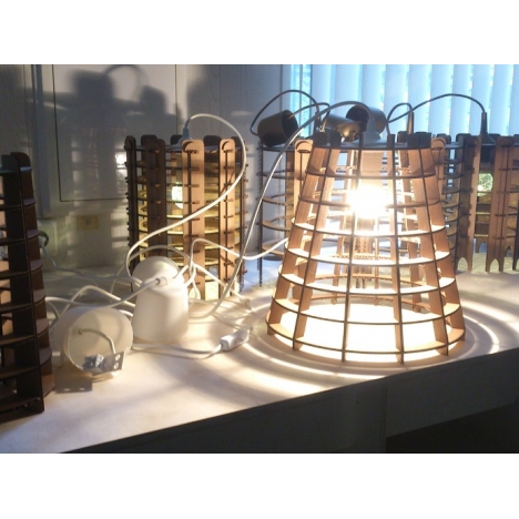Compact Conical Lamp Laser Cut File
