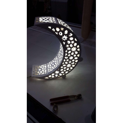Crescent Moon Night Light Laser Cut File