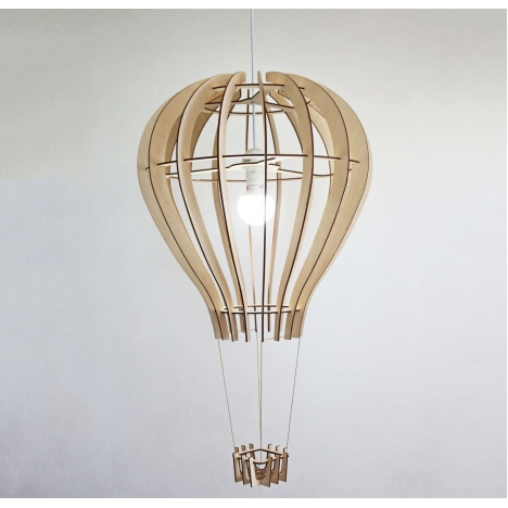 Hot Air Balloon Lamp Laser Cut File