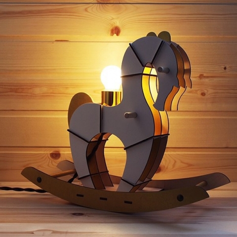 Horse Lamp Laser Cut File
