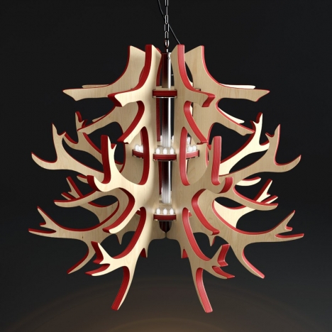 Antler LED Lamp Laser Cut File