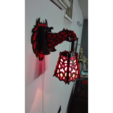 Dragon Wall Lamp Laser Cut File