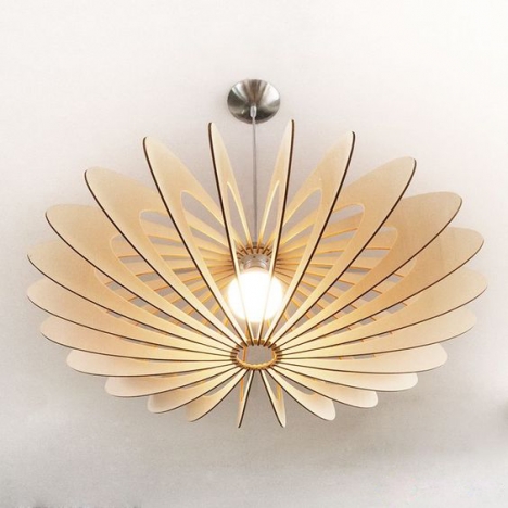 Flower Pendant Lamp Laser Cut File