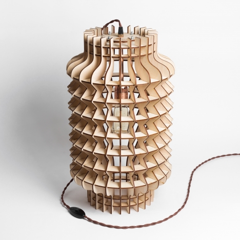 Laser Cut Wooden Chandelier Lamp Shade File