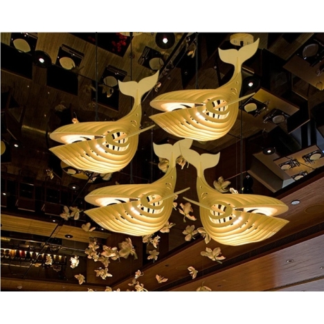 Whale Chandelier Laser Cut File