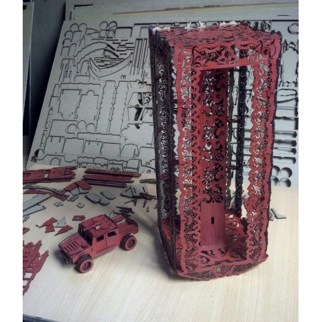 Ажурный фонарь для лазерной резки
