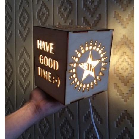 Star Table Lamp Laser Cut File