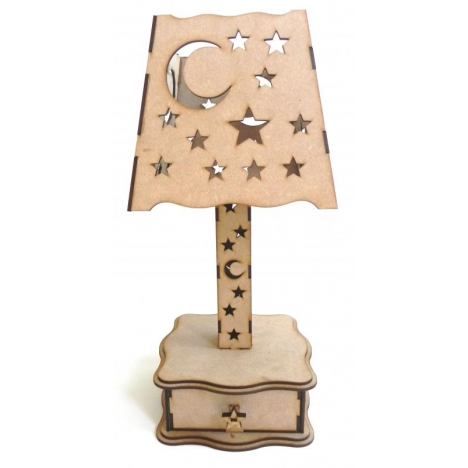 Moon and Stars Table Lamp Laser Cut File