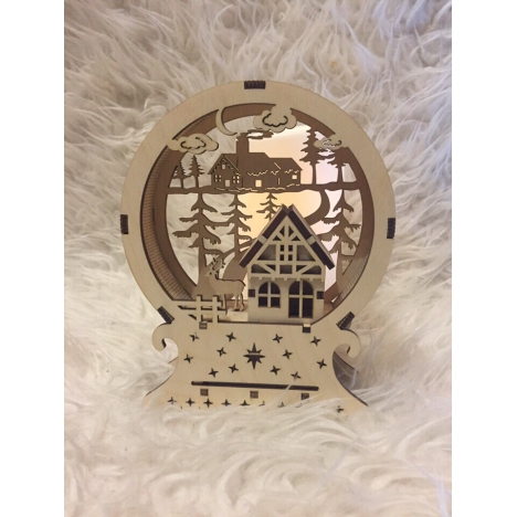 Winter Night Light Laser Cut File