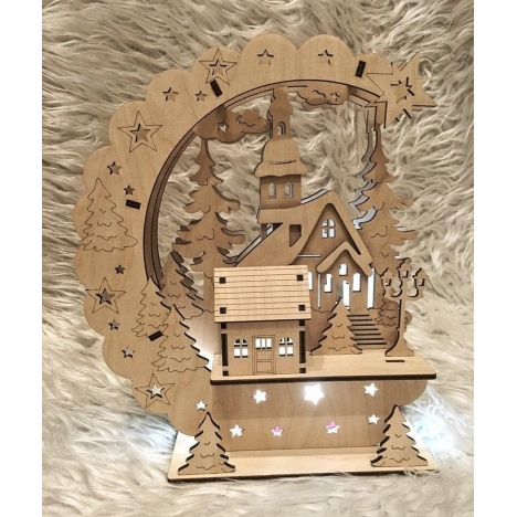 Christmas Night Light Laser Cut File