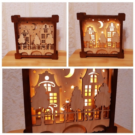 City Night Light Laser Cut File