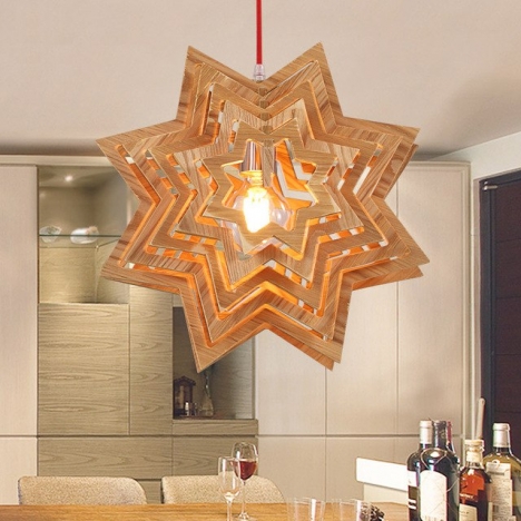 Star Pendant Lamp Laser Cut File