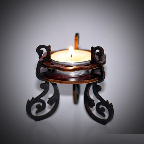 Laser Cut Candlestick Stand File