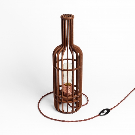 Laser Cut Bottle Lamp File