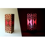 Laser Cut LED Lamp File with Geometric Cutout Pattern