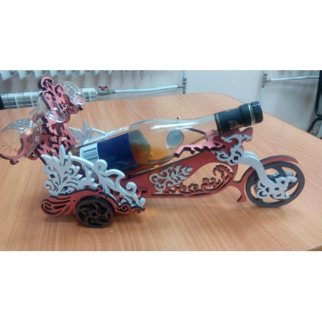 Motorcycle Bottle Holder Laser Cut File