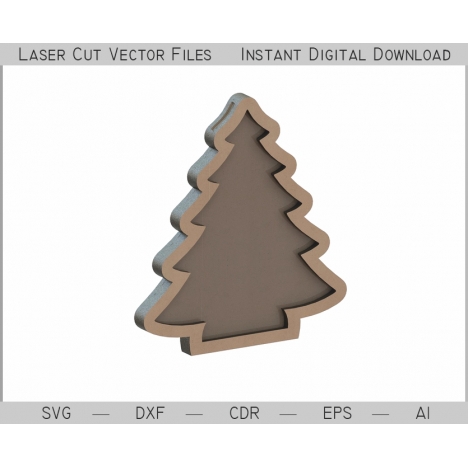 Christmas Tree Laser Cut File
