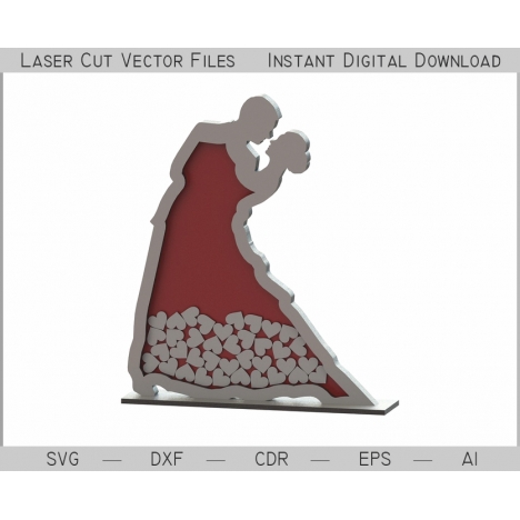 Wedding Couple Laser Cut File