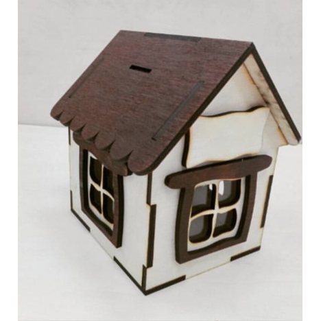 House Piggy Bank Laser Cut File
