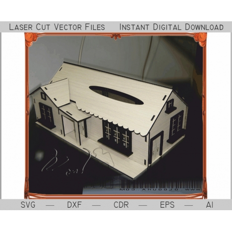 Napkin House Laser Cut File