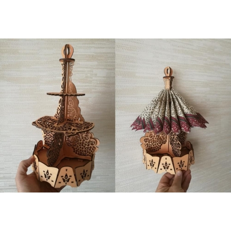 Openwork Napkin Holder Laser Cut File