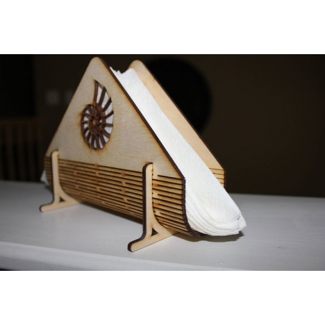 Laser Cut Napkin Holder with Flexible Wall