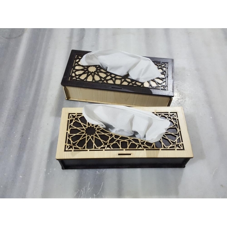 Laser Cut Napkin Holder with Floral Pattern