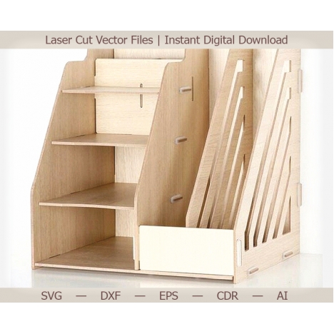 Laser Cut Pencil Holder Organizer File