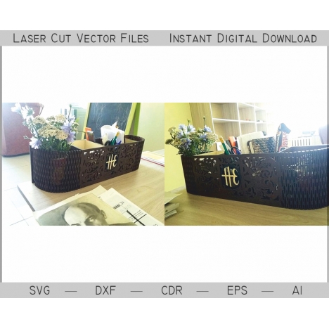 Laser Cut Desk Organizer File