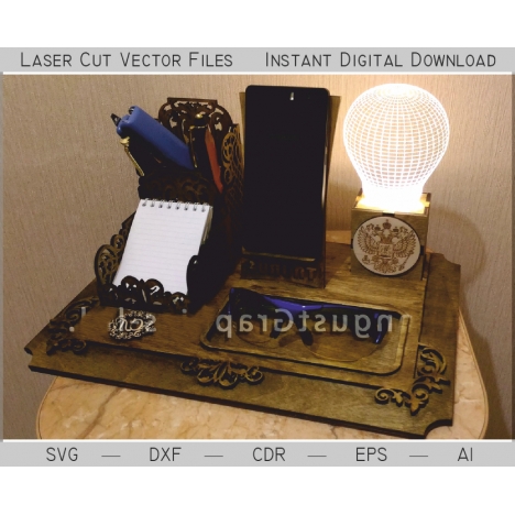 Laser Cut Desk Organizer File