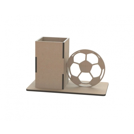 Laser Cut Soccer Ball Pencil Holder