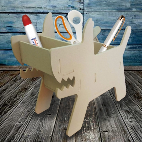 Dog Desk Organizer Laser Cut File