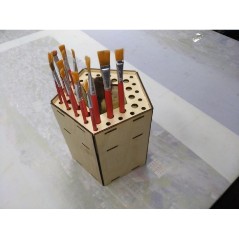 Laser Cut Brush Organizer