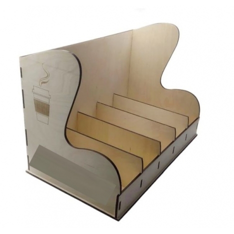 Coffee Cup Organizer Laser Cut File