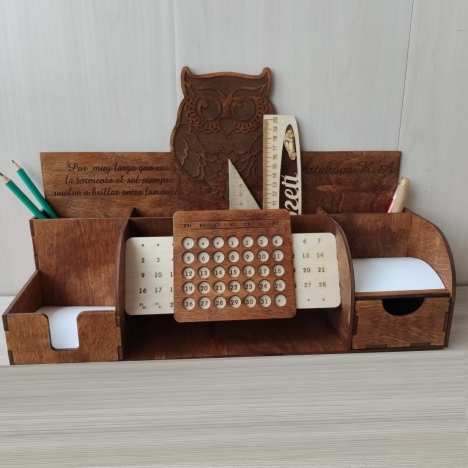 Owl Desk Organizer Laser Cut File