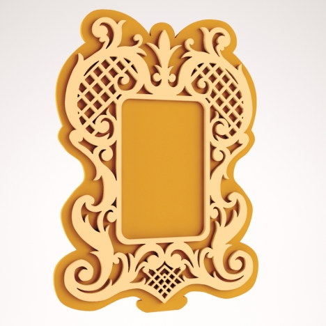 Ornamental Photo Frame Laser Cut File