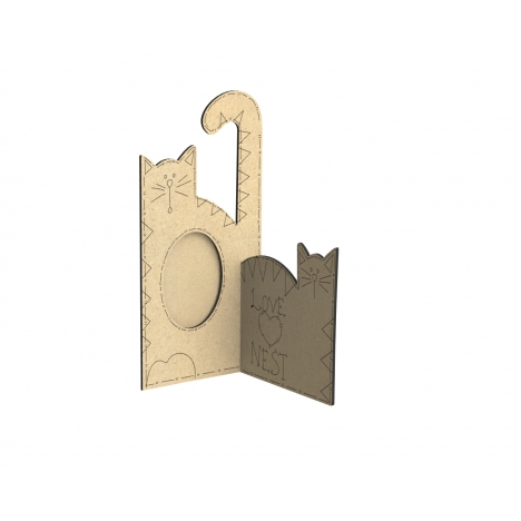 Cat Photo Frame Laser Cut File