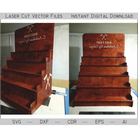 5-Tier Shelf Laser Cut File
