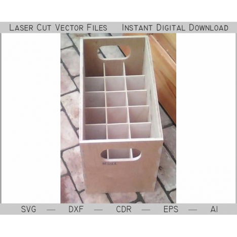 18-Compartment Organizer Laser Cut File