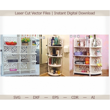 Laser Cut Bookshelf Vector File
