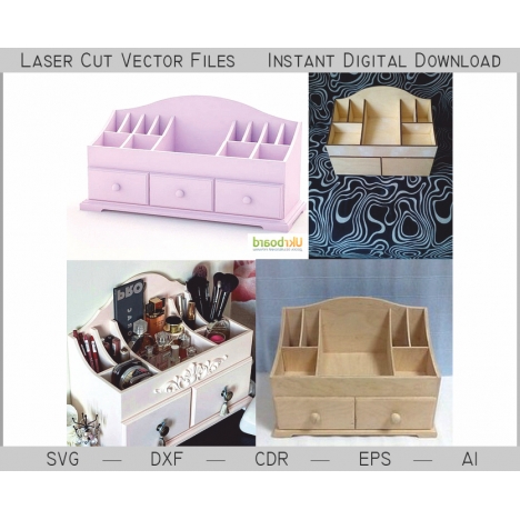 Dresser Desktop Organizer Laser Cut File