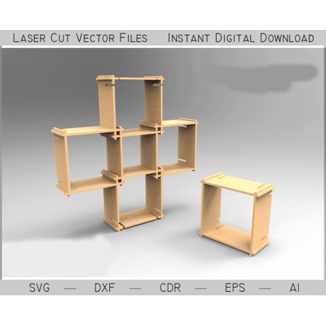Modular Shelf System Laser Cut File