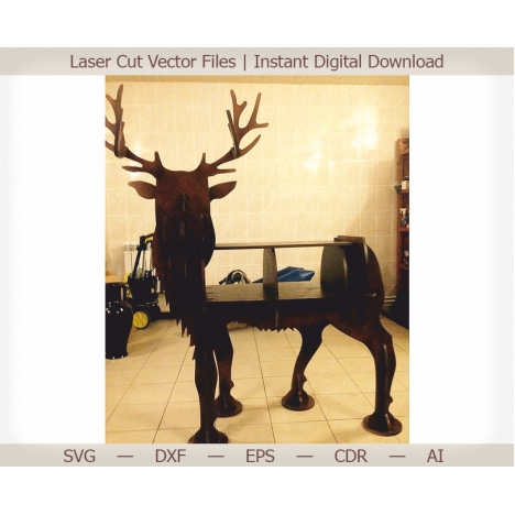 Red Deer Shelf Laser Cut File