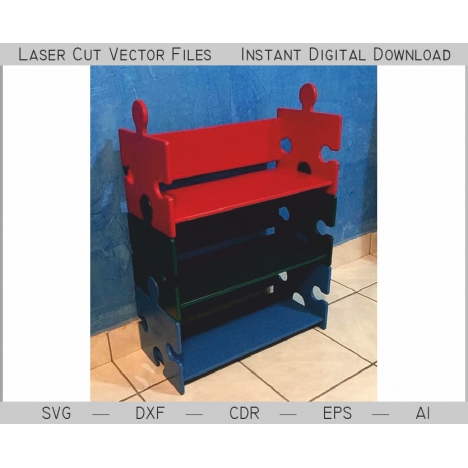 Puzzle Shelf Laser Cut File