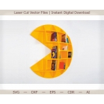 Pac-Man Wall Shelf Laser Cut File