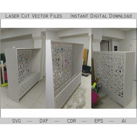 Decorative Shelf Partition Laser Cut File