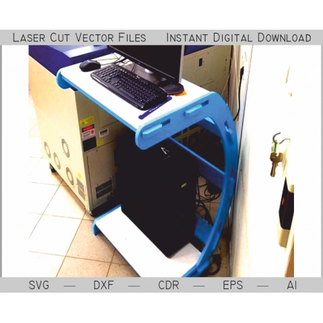 Computer Stand Laser Cut File