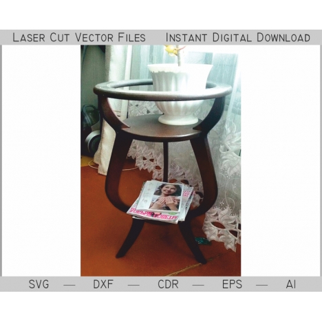 Laser Cut Flower Stand Vector File