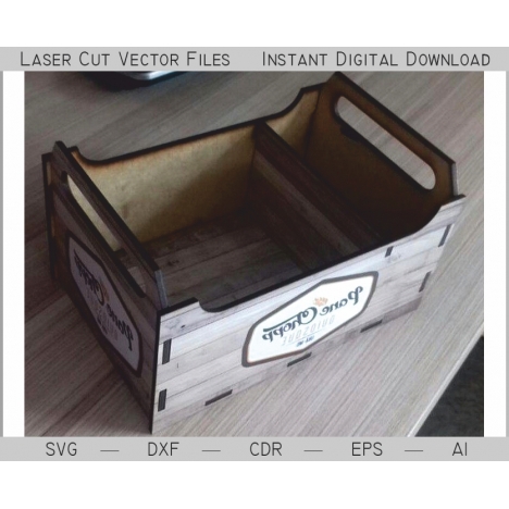 Laser Cut Storage Crate Vector File